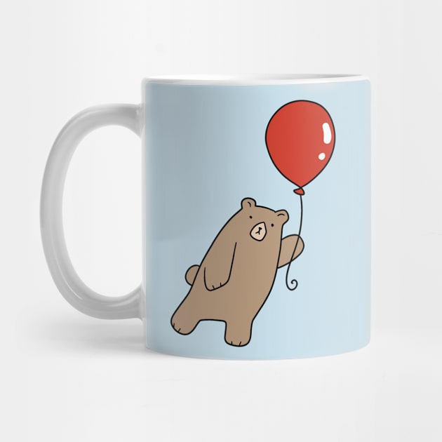 Red Balloon Grizzly Bear by saradaboru